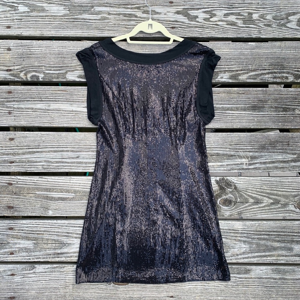 Nanette Lepore Black Sequin Mini Dress